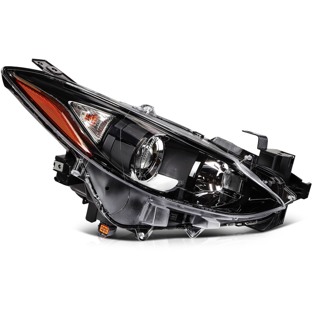 Pair Headlights Assembly Black Left+Right w/Projector For 2014-2016 Mazda 3