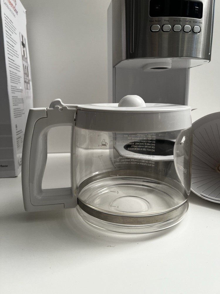 Kenmore 12 Cup White/Stainless Aroma Control Programmable Coffee Maker EUC