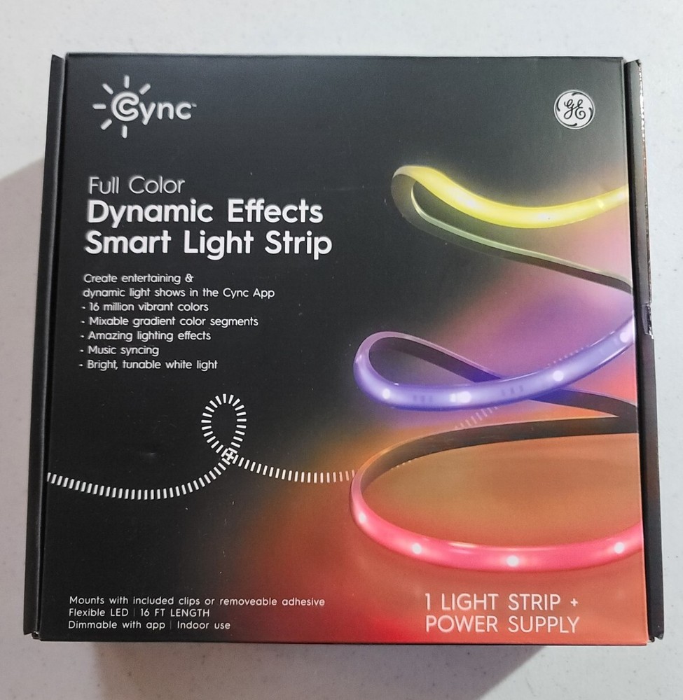 CYNC Dynamic Effects Smart Light 16Ft Strip + Power Supply D30