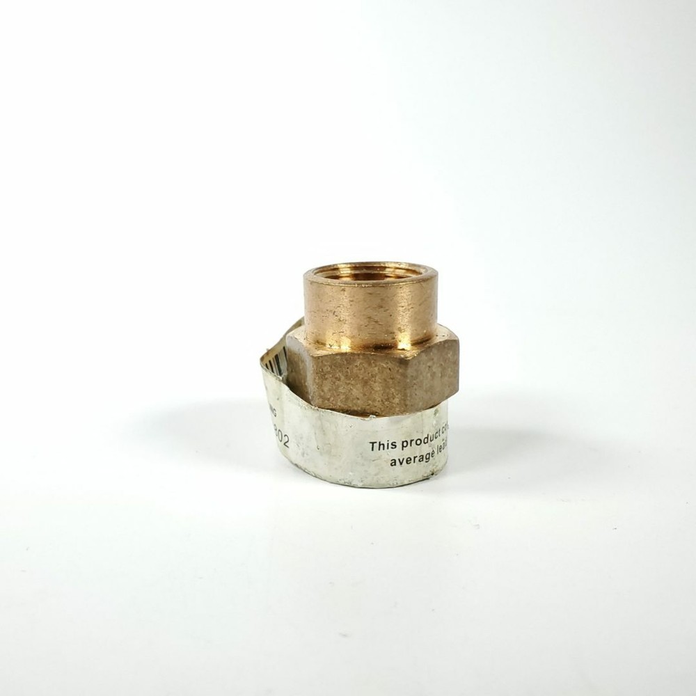 JMF 5405186 -- 1/2" x 3/8" FIP Brass Threaded Pipe Reducing Coupling