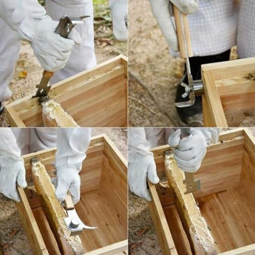 Multipurpose Bee Hive Tool with Wooden Handle Bee Tools for Beekeeping