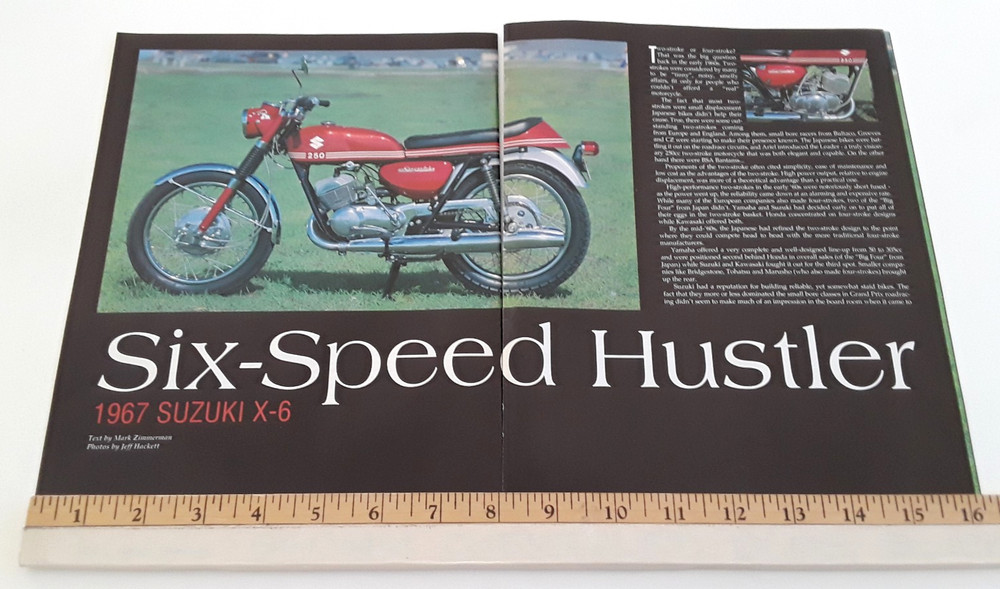 1967 SUZUKI X-6  ORIGINAL 1994 ARTICLE