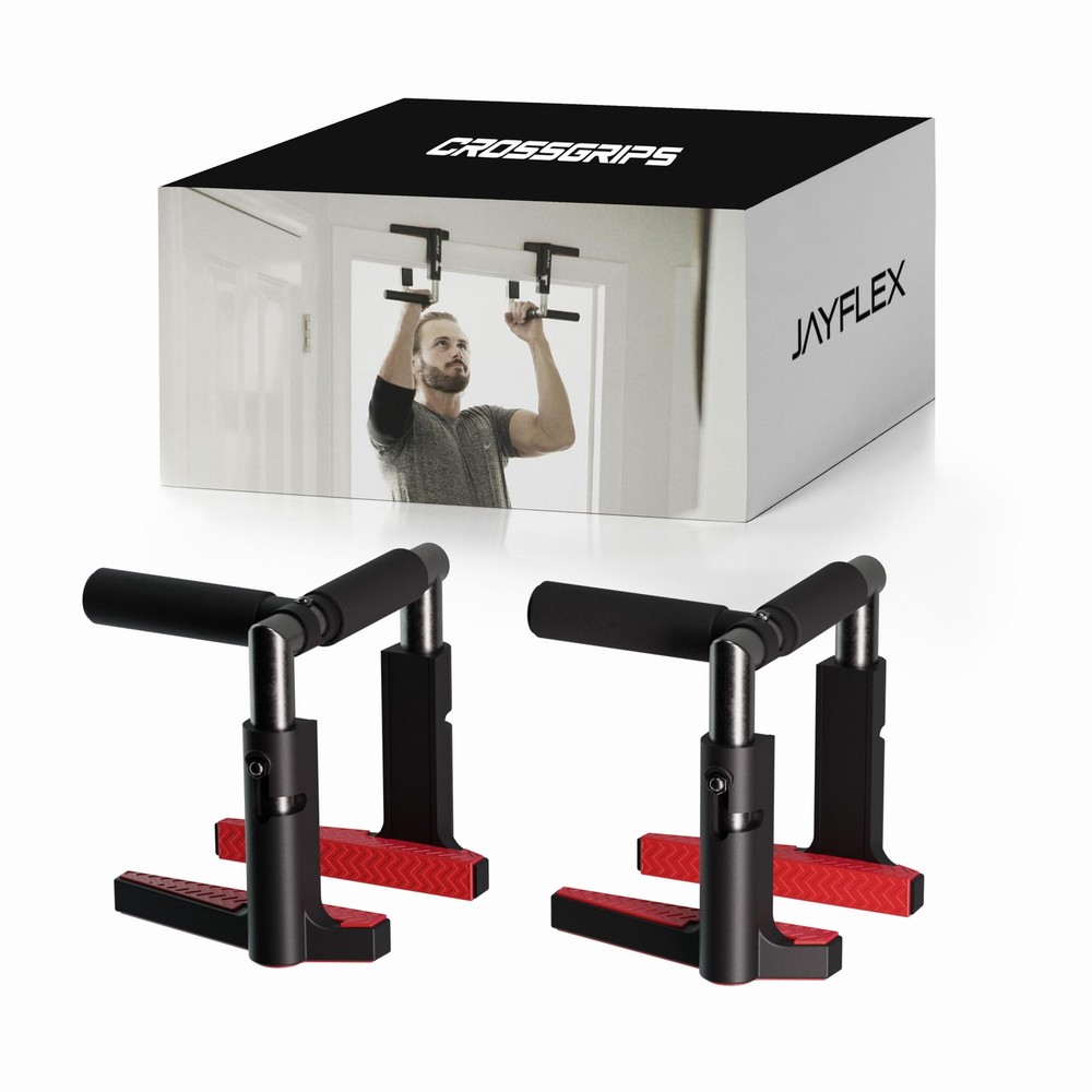 CrossGrips Compact Pull Up Bar - Pull Up Bar Door Frame for Work from Home Fi...