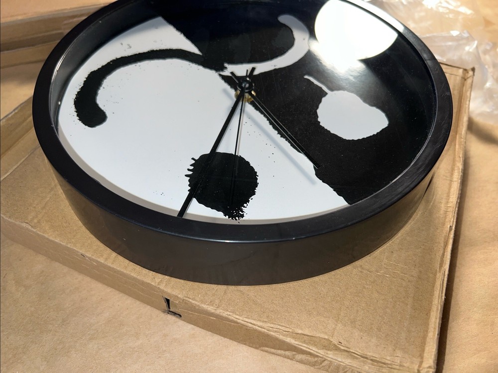 Two Smiley/Frown Wall Clocks - 9.75” Diameter