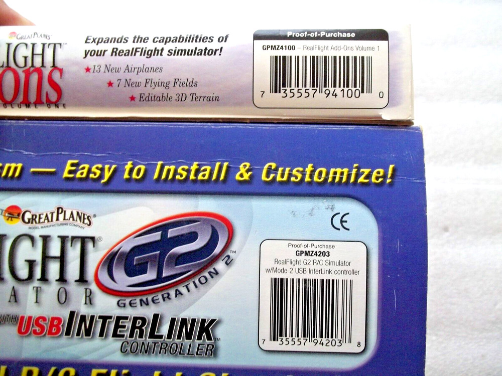 Great Planes RealFlight Simulator Generation 2 & Add-Ons Volume 1 ~ Seldom Used