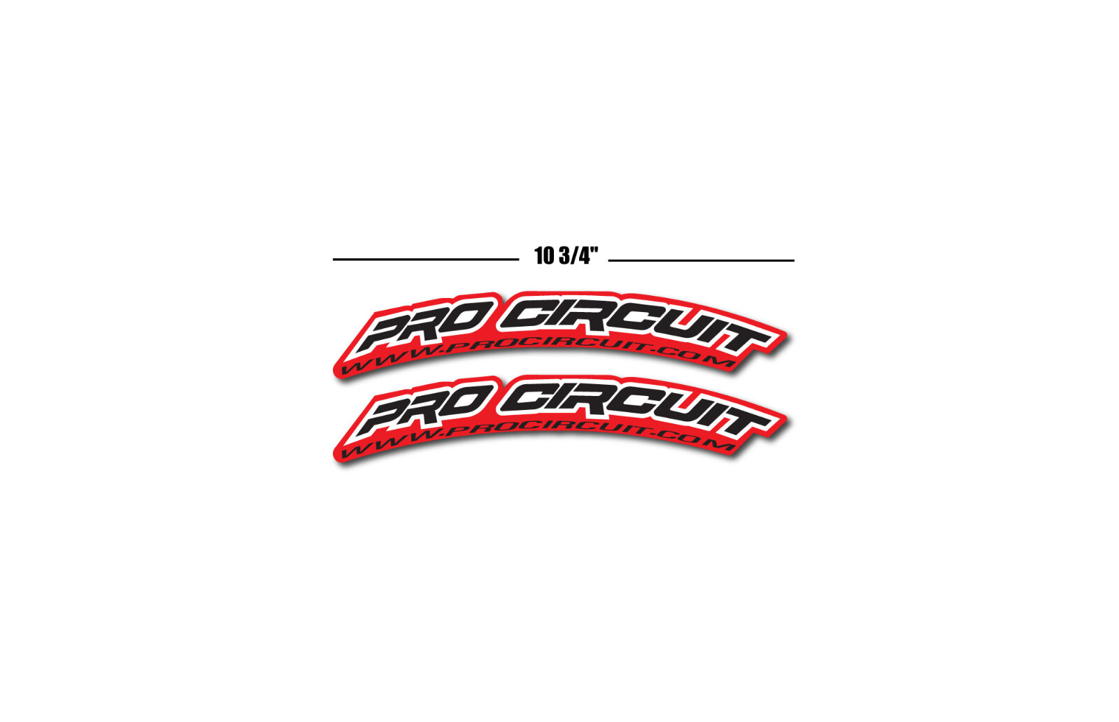 PRO CIRCUIT FACTORY FRONT FENDER DECAL GRAPHICS STICKERS SX MX 125/250/350/450