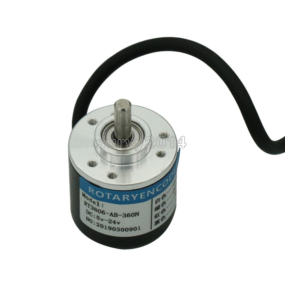 1PCS 360P/R Incremental Rotary Encoder AB phase encoder 6mm Shaft W coupling