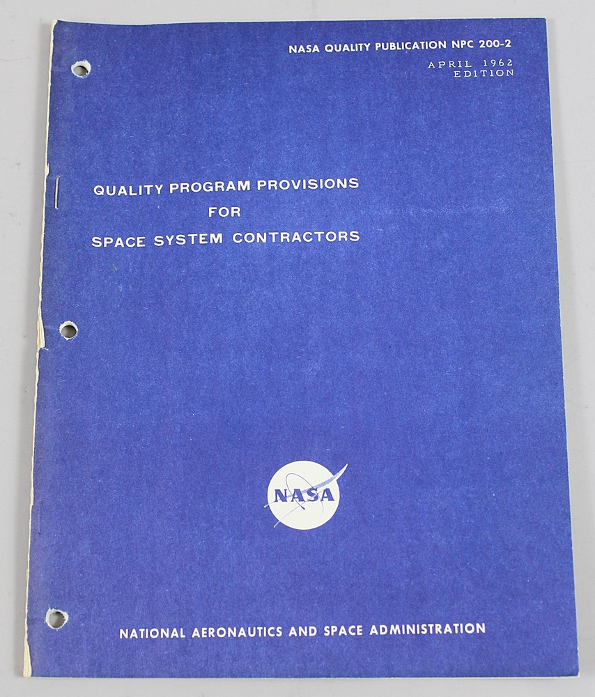 NASA NPC 200-2 Quality Program Provisions Apollo Technical Manual 1962