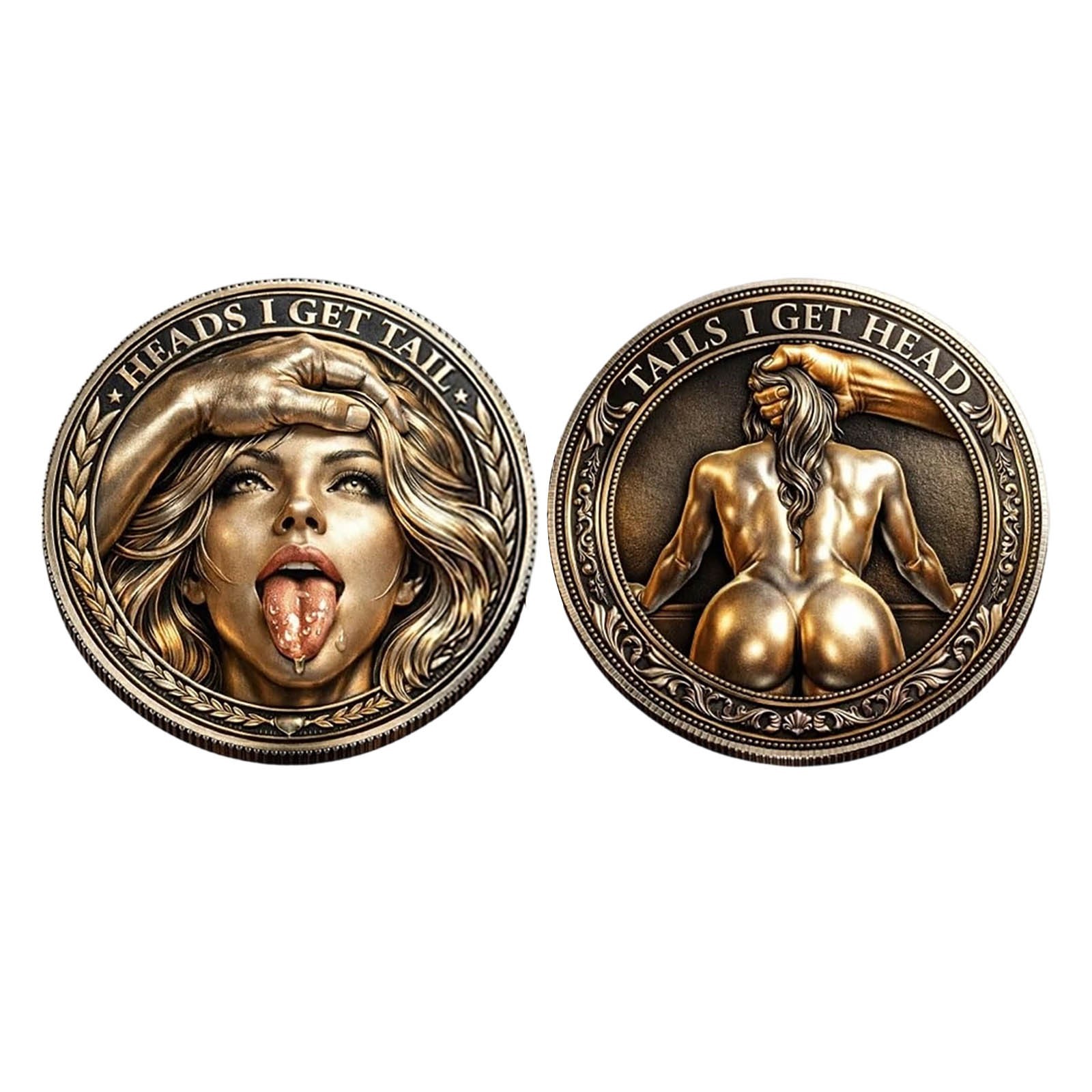Heads I Get Tail/Tails I Get Head Humorous Prank Commemorative Coin
