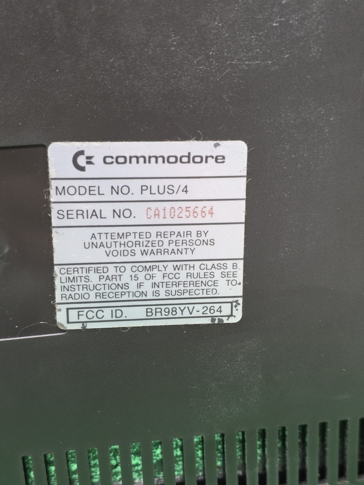 Commodore Plus/4 Vintage Home Computer with Box, Accessories, Manuals