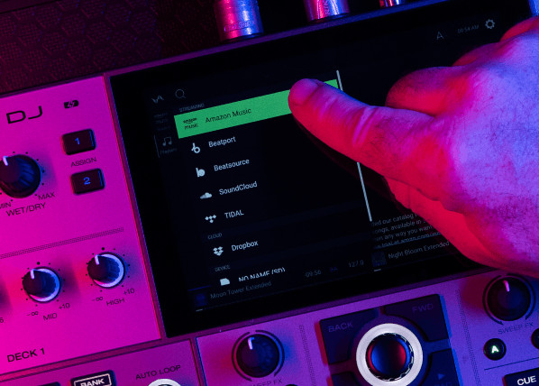 Denon PRIME GO+ Standalone 2-Deck Rechargeable Smart DJ Console W 7" Touchscreen