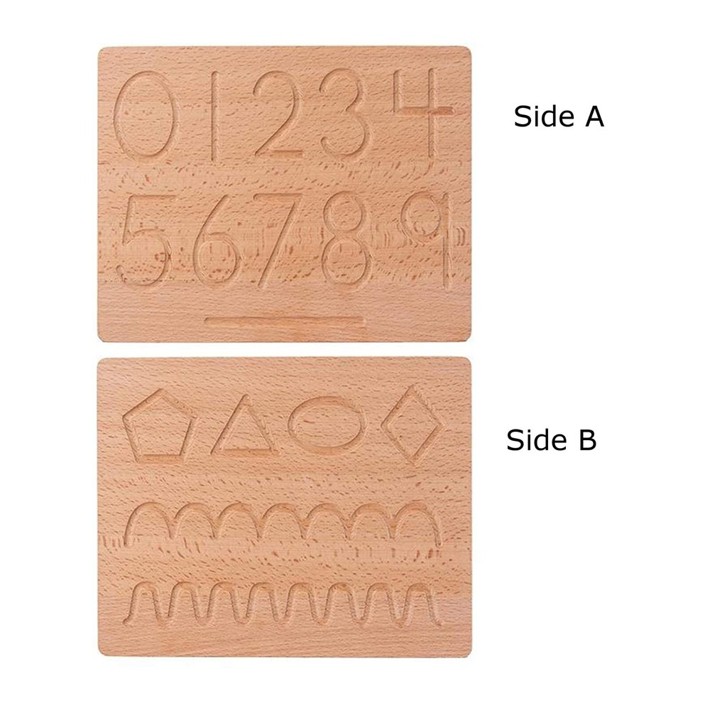 Number & Shape Tracing Board - MONTESSORI MATH MATERIALS