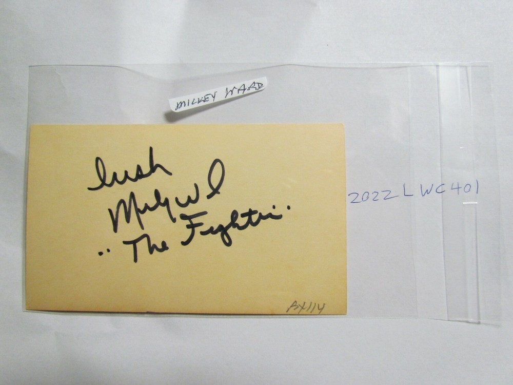 Mickey Ward Signed Postcard