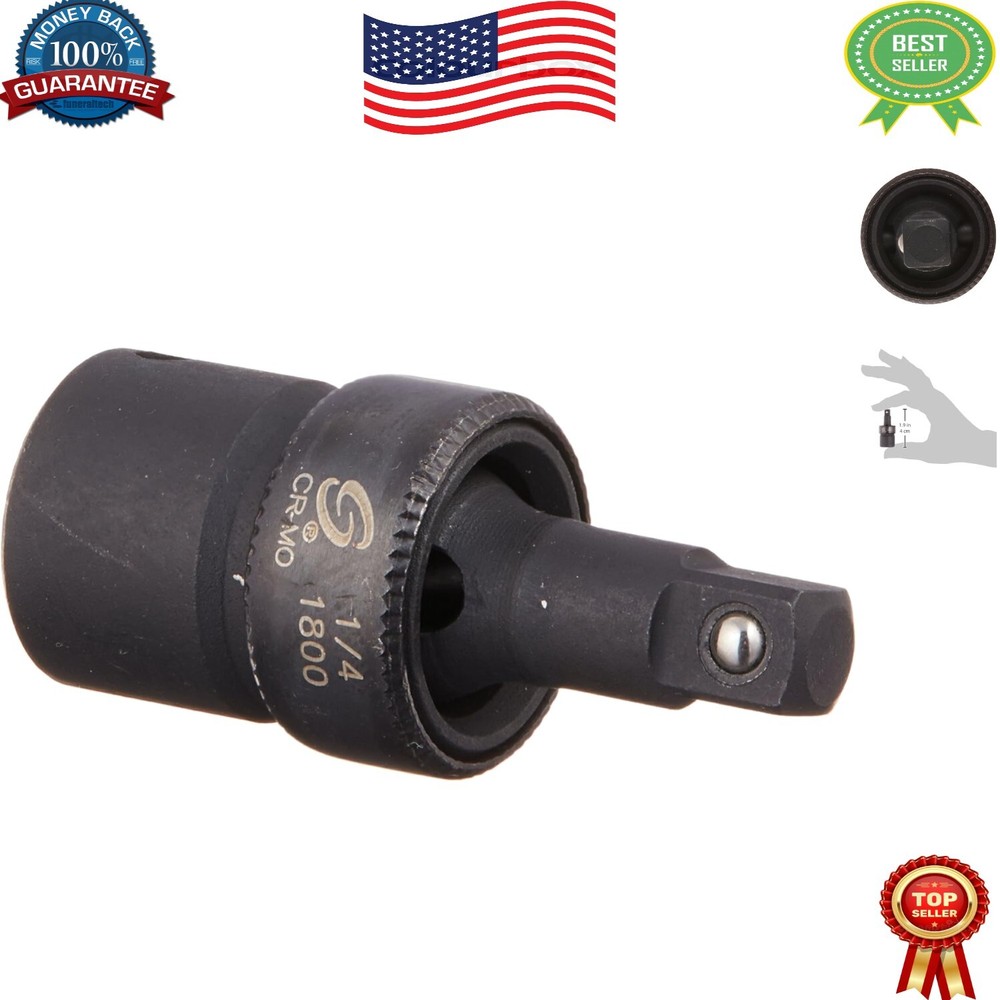 1/4-Inch Drive Impact Universal Joint with Radius Corner Design for Precision