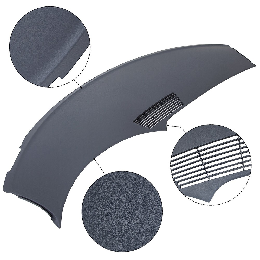 For 1993-1996 Chevrolet Camaro Front Upper Molded Dash Pad Cover Cap in Gray