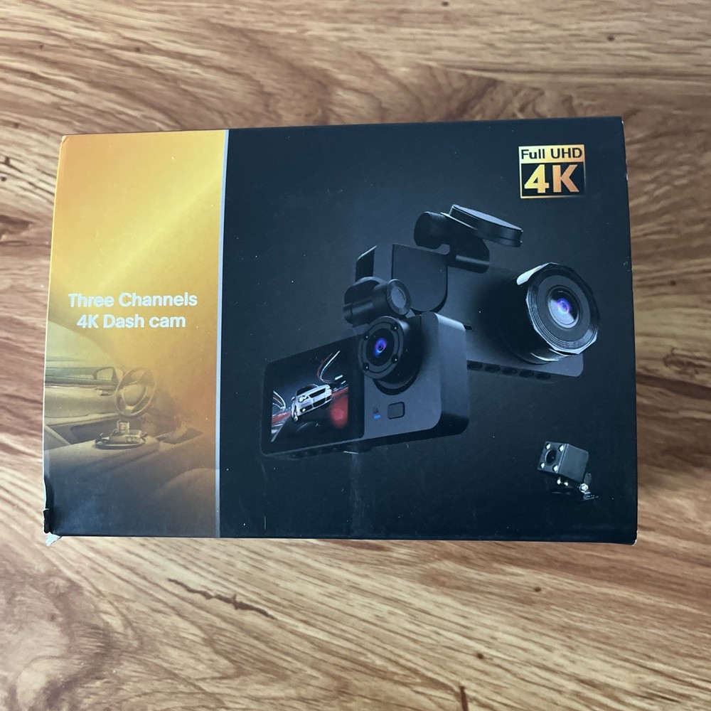 Full UHD 4K Three Channel 4K Dash Camera NIB!