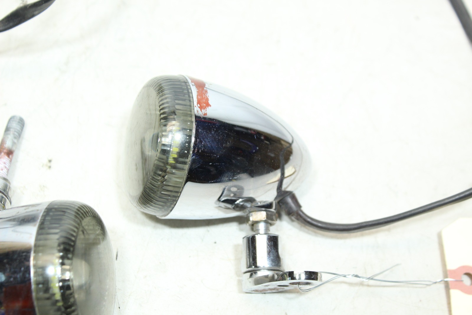 Harley Softail Dyna Sportster OEM Front Turn Signal Set Pair Chrome Bullet Style