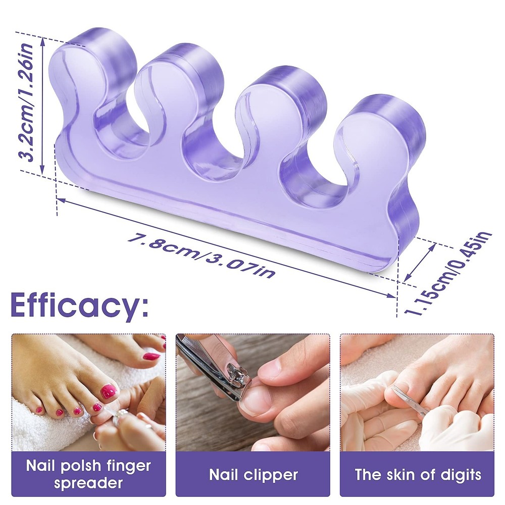 4Pcs Toe Separators Pedicure,Pedicure Toe Separators,Repeatable Washable Toen...