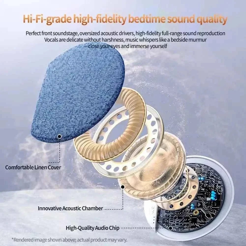 Under-Pillow Speaker for Sleeping - Portable Wireless Bluetooth Bone Conduction
