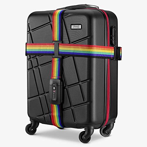TSA Luggage Strap - Secure Adjustable Strap for Suitcases with Multicolor