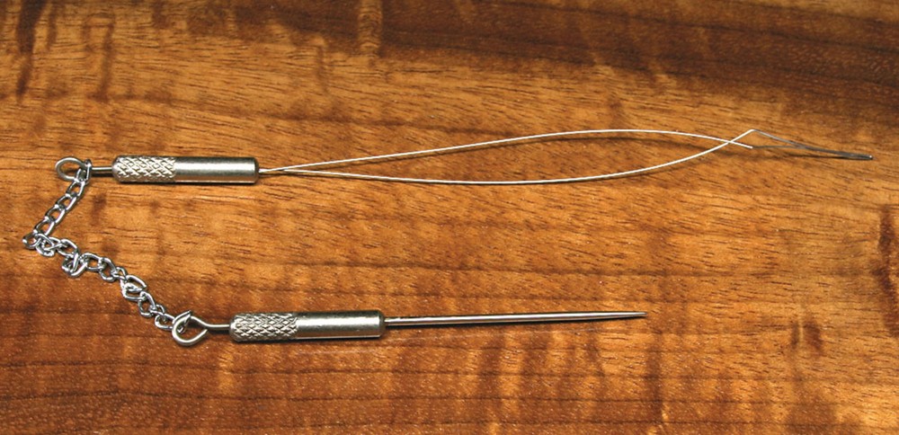 Deluxe Threader / Bodkin with Attached Chain --  Fly Tying