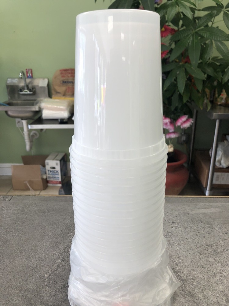 240 Sets Combo Pack 32oz Plastic Deli Container