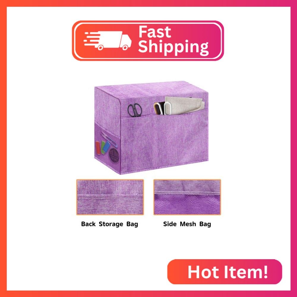Boczif Sewing Machine Cover with Accessories Storage Pockets and Side Handle, Se