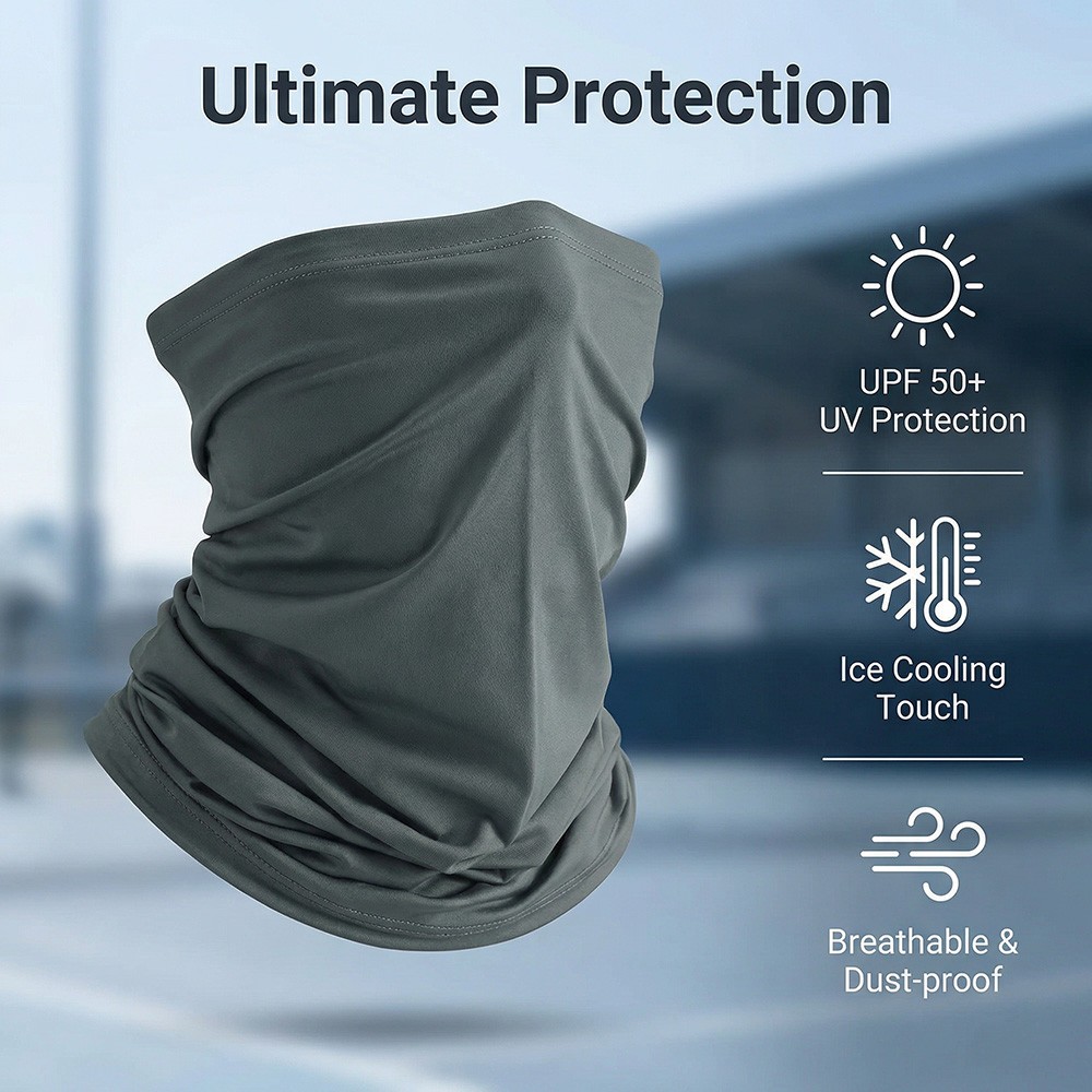 6 PCS UV Protection Cooling Neck Gaiter Face Mask Cover Scarf Breathable Bandana