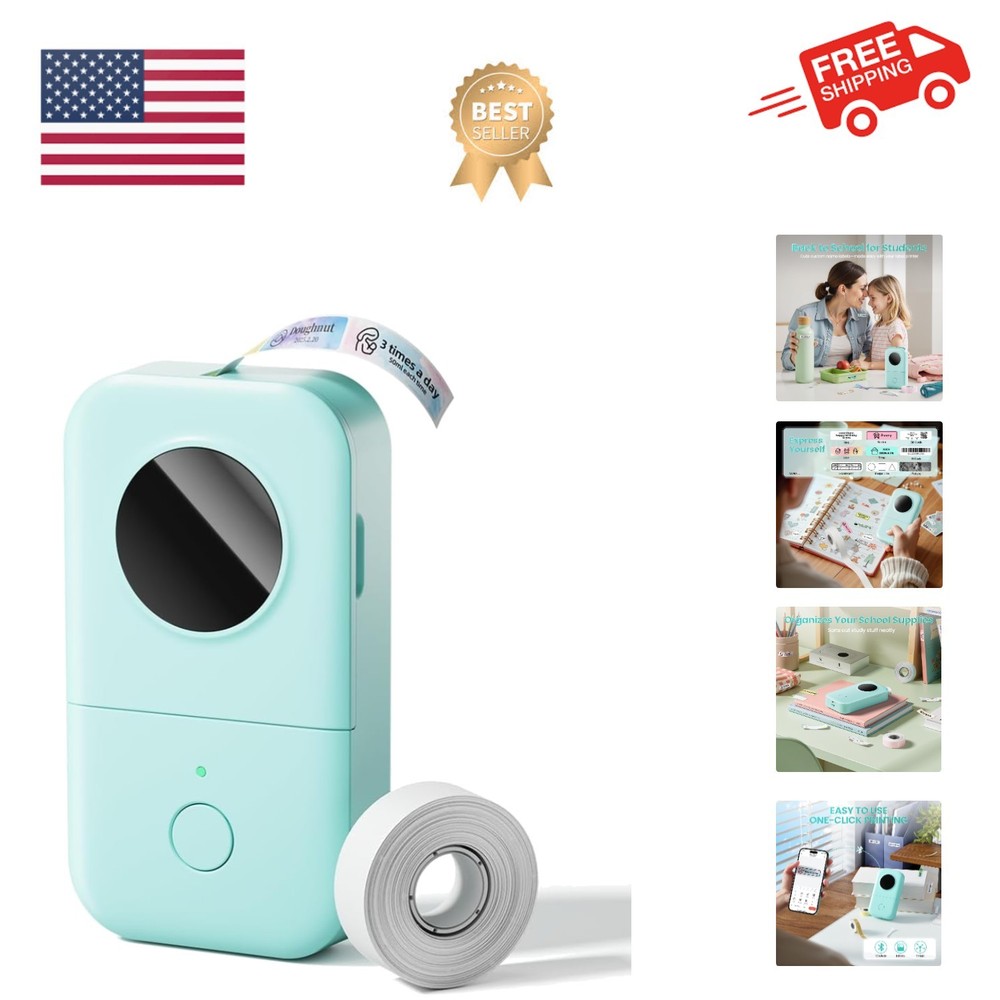 Label Maker, D30 Portable Bluetooth Label Maker Machine with Tape, Small Mini...
