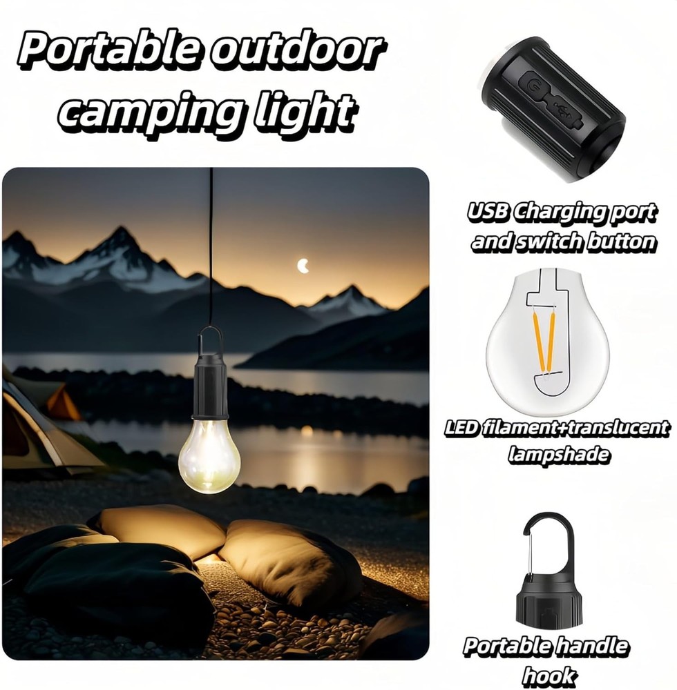 Rechargeable Camping Lantern with Warm Light Diffusion for Cozy Outdoor Lighting