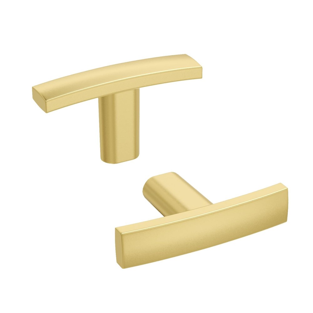 20 Pack Brushed Gold Solid Zinc Alloy Cabinet Knobs T Pulls Modern Hardware