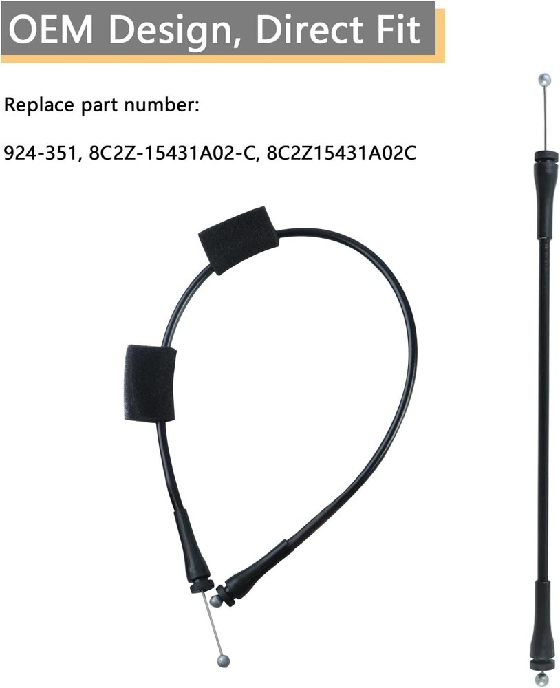 Rear Door Latch Cable Compatible for 1992-2014 E-Van Right Cables