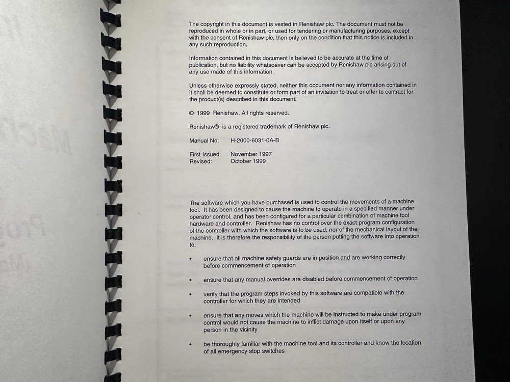Renishaw Inspection Plus Software Programming Manual Mazak M32 M-Plus Fusion