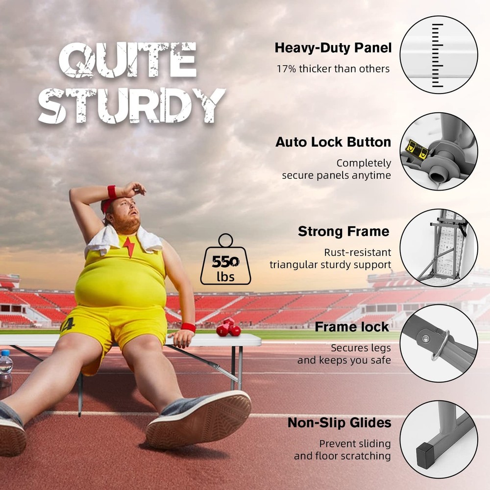 6FT Folding Table 1 Pack 6FT Folding Bench Seat 1 Pack