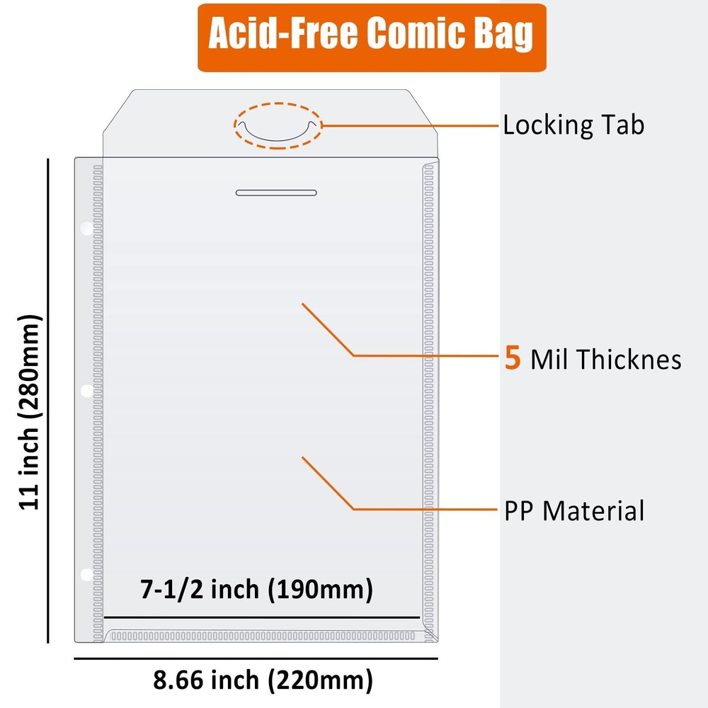 Comic Book Storage Album, Comic Book Binder - for Current, Silver Age, Regula...