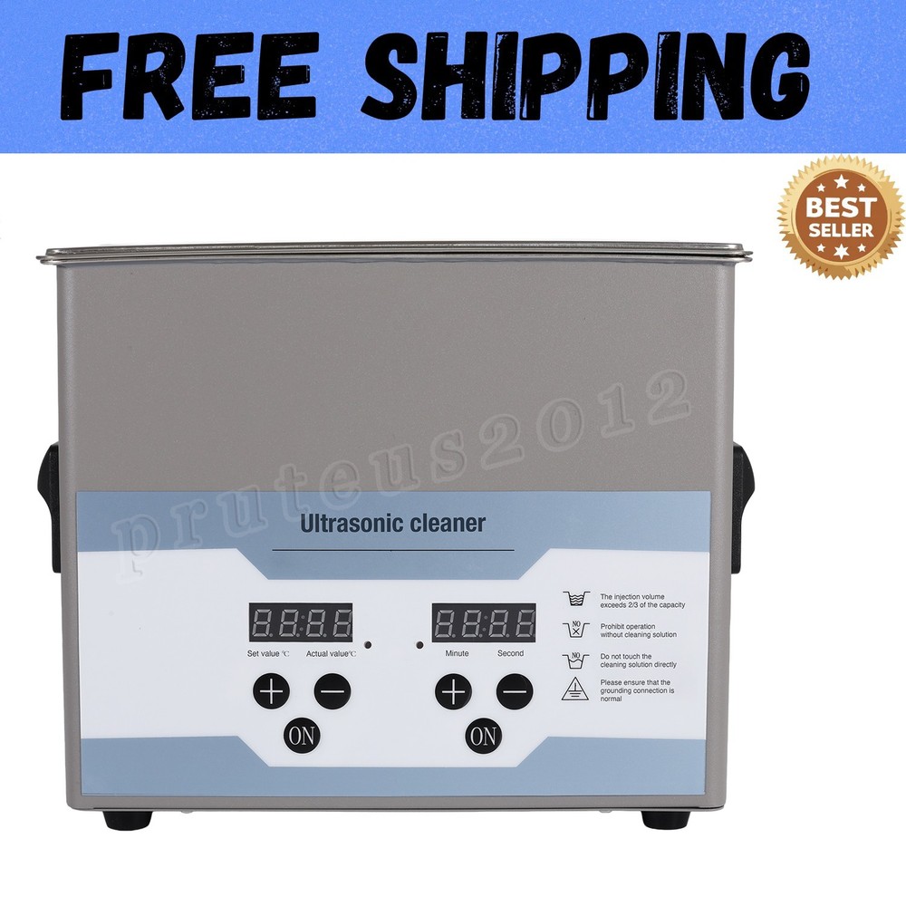 3.2L Ultrasonic Cleaner Cleaning Machine with Basket Heater and Timer 120W