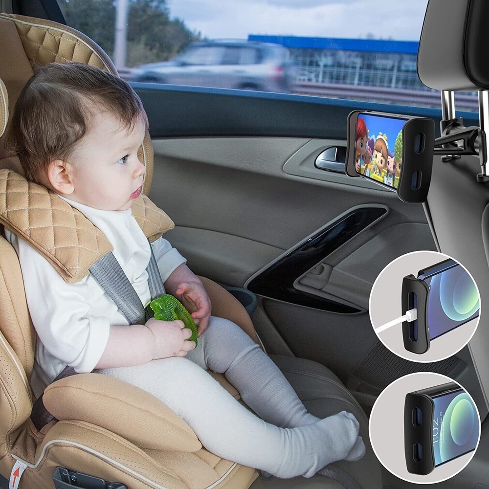 Car Backseat Tablet Headrest Holder for Android and iPad Pro Mini, Cellphones
