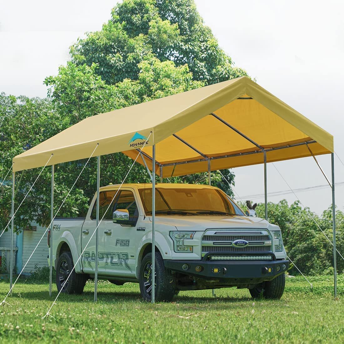 ADVANCE OUTDOOR 12x20 Adjustable Carport Shelter Storage Canopy Boat Cover Shed