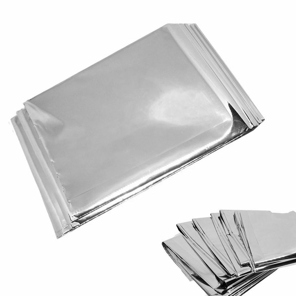 50 Pack Emergency Mylar Thermal Blankets, Individually Sealed, 52" x 82"