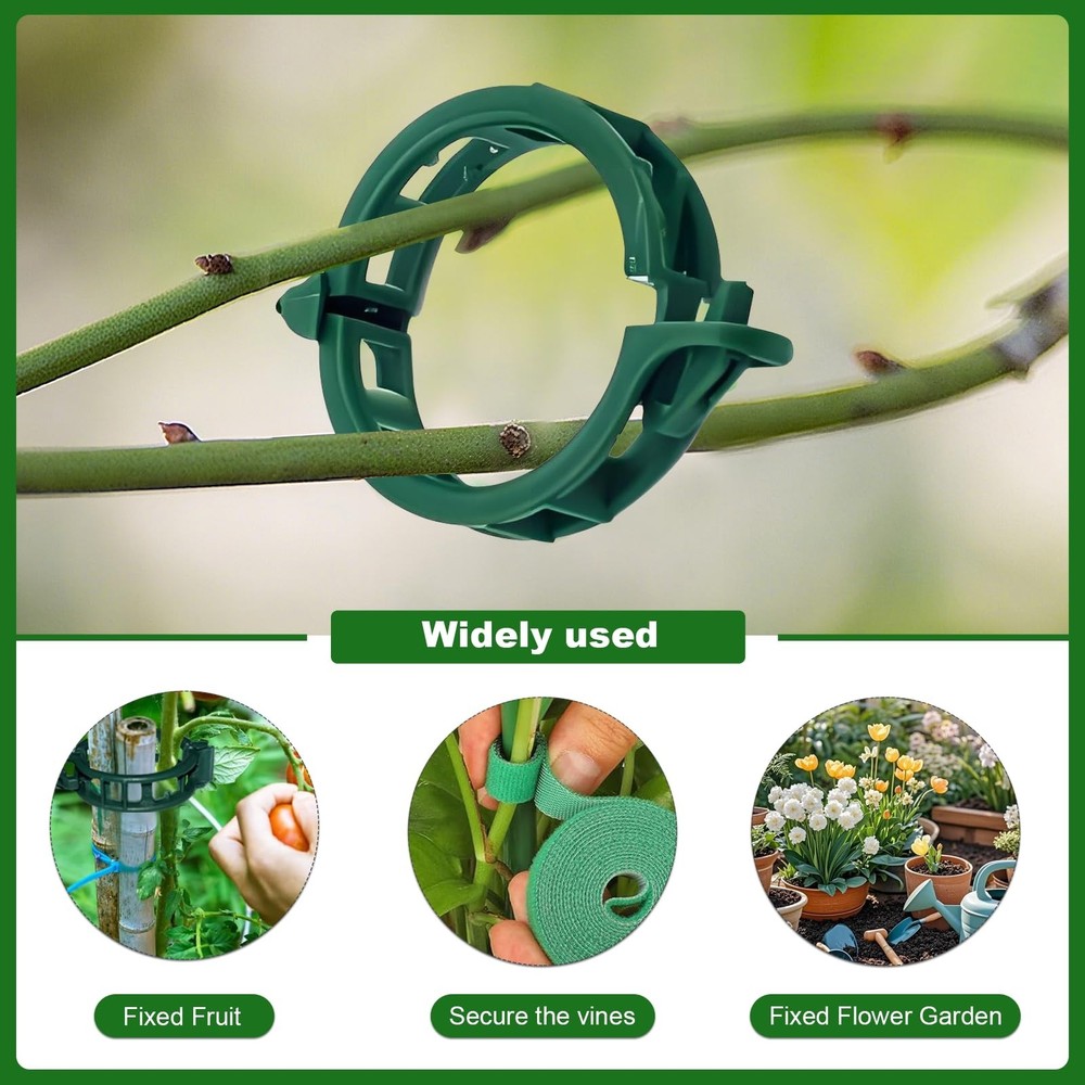 10pack Adjustable Plant Support Pole Stackable Indoor/Outdoor Support Pole wi...
