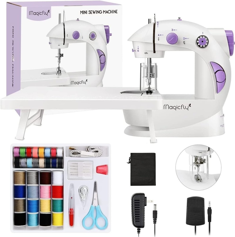 Compact Electric Sewing Machine with Extension Table - All-In-One for Beginners