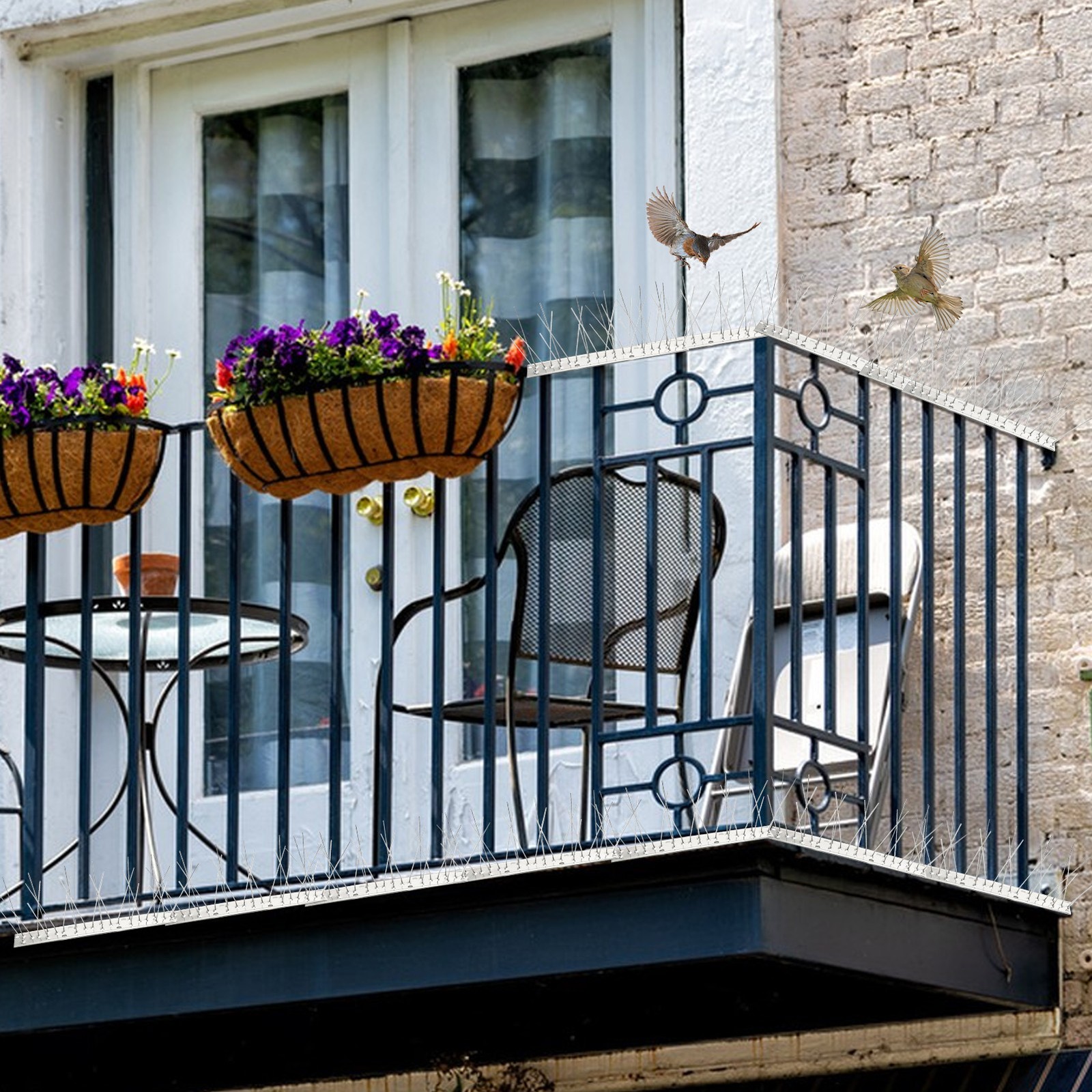 10x Bird Spikes, Bird Deterrent Spikes for Small Birds Pigeon Defender Spikes