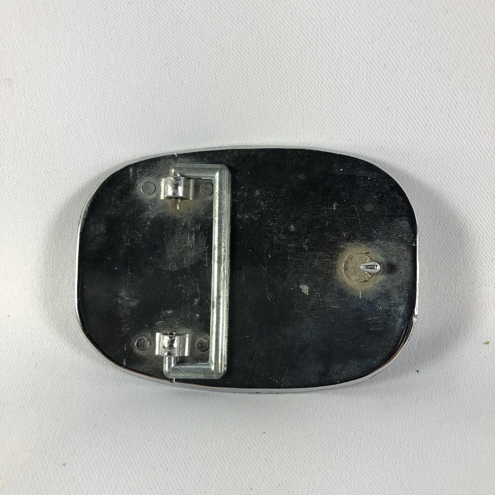 Vintage Western Belt Buckle Silver Tone Custom “RUSSELL” Nameplate Floral Scroll