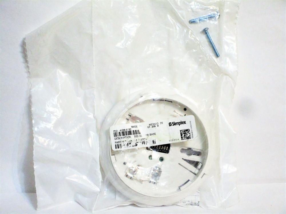 SIMPLEX 4098-9792 SSD Sensor Detector Base, TrueAlarm Photoelectric Sensor Mount