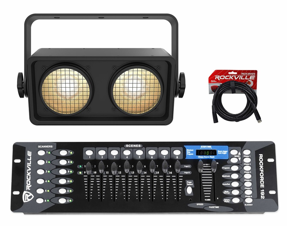 Chauvet Shocker 2 Zone Dance Floor COB LED Blinder Stage Light + DMX Controller