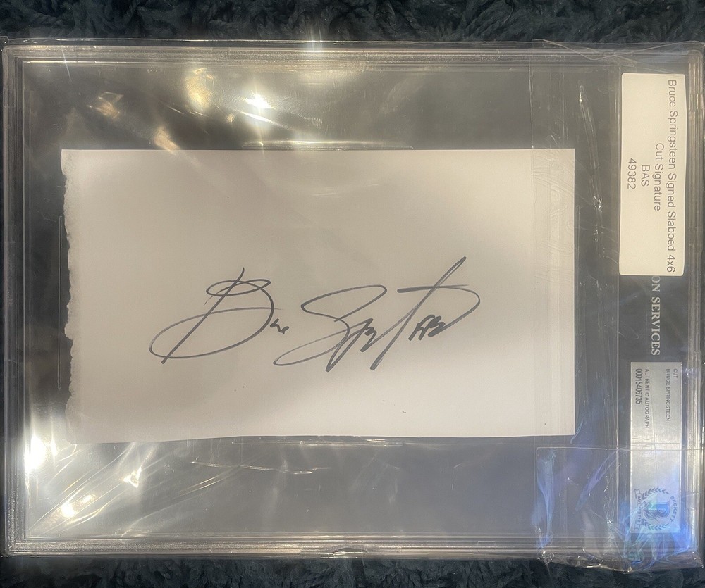 Bruce Springsteen 4x6 Autographed Slab