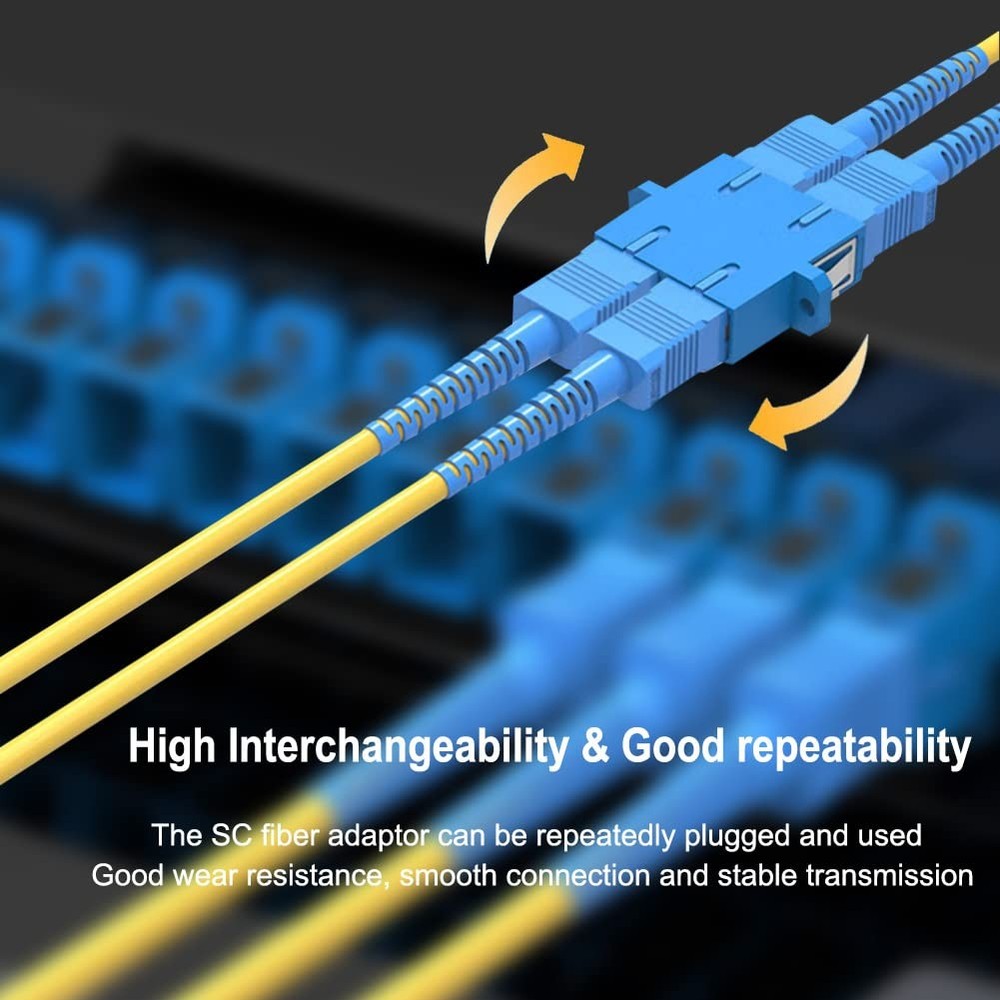 12-Pack Single Mode Duplex SC Fiber Optical Adapter, Coupler, Connector, SM
