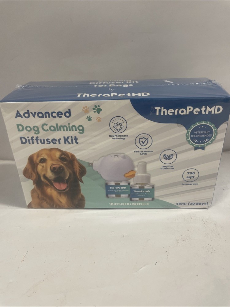 TheraPet MD Advanced Dog Calming Diffuser Kit (1 Diffuser + 2 Refills) New