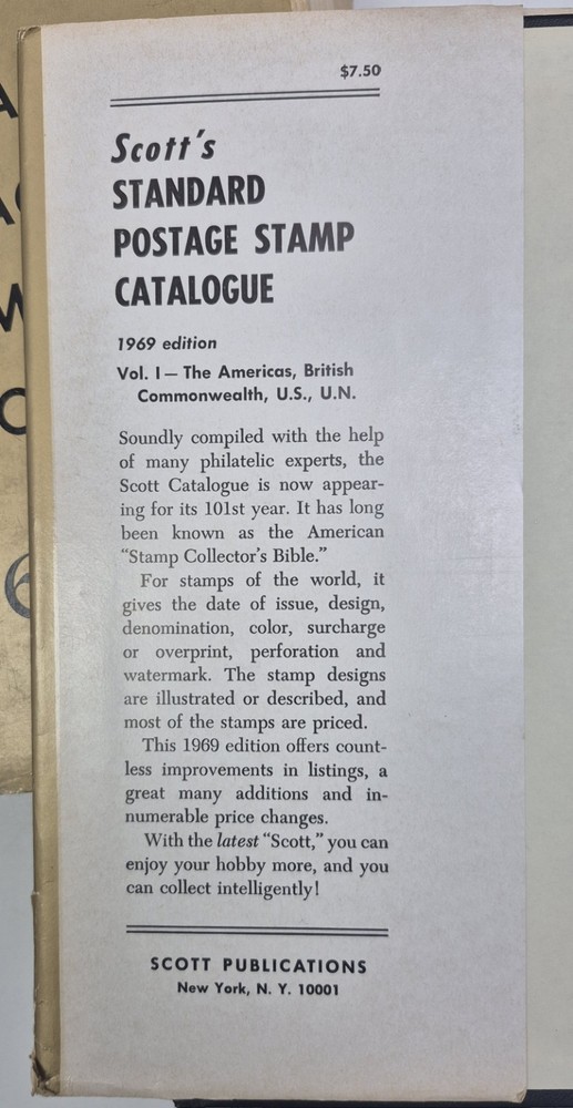 Vtg Scott's Standard Stamp Catalogue Postage Mail Philately Books Volume 1 & 2