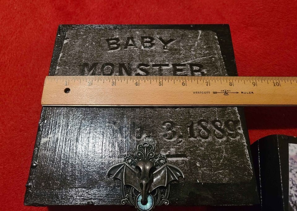 Vintage Boxes, Scrying, Spell, Boxes W/Bat Latch Magic Mentalism Trick